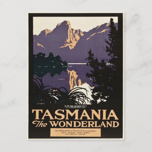 Tasmania The Wonderland Vintage Travel Postcard