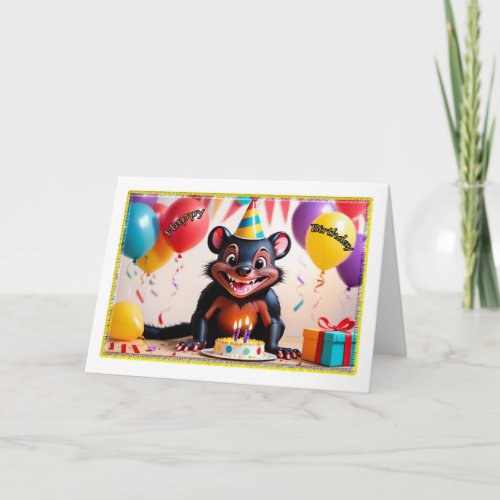 Tasmanian Devil Boys Birthday Card