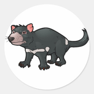 Tasmanian Devil Classic Round Sticker