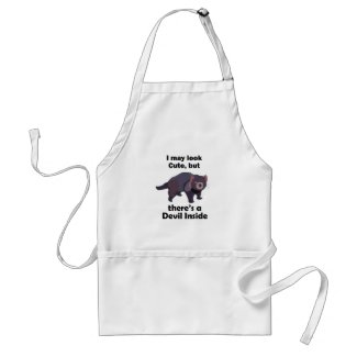 Tasmanian Devil Cute Devil Inside Funny Marsupial Adult Apron