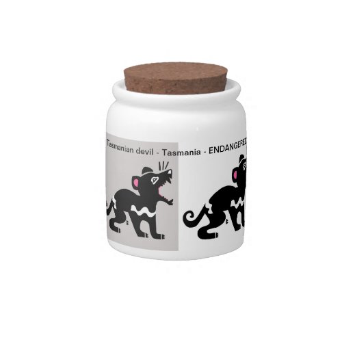  Tasmanian DEVIL _ Endangered animal _Candy Jar