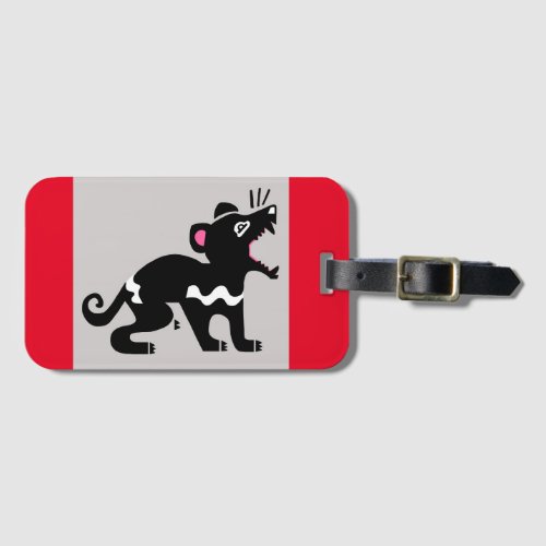  Tasmanian DEVIL _Endangered animal _Marsupial Luggage Tag