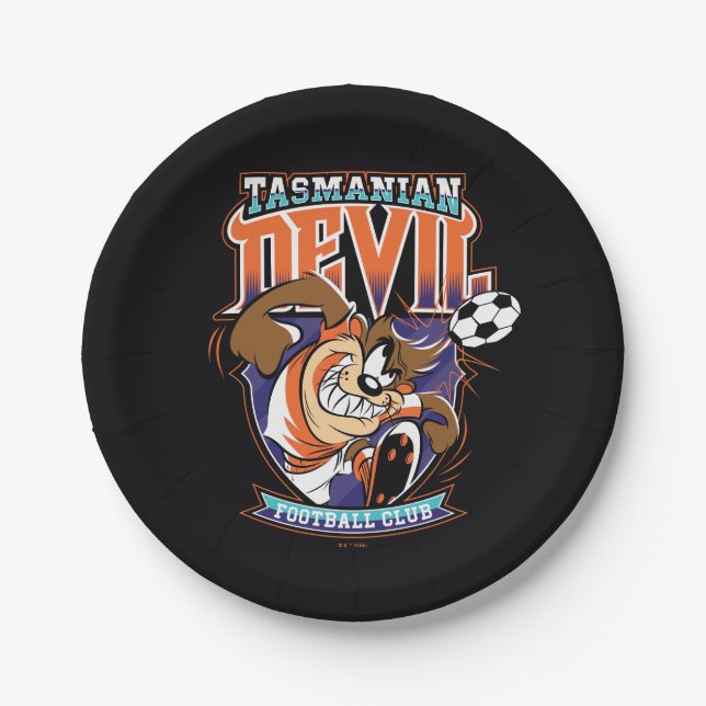 Tasmanian Devil Football Club Badge Paper Plates (Front)