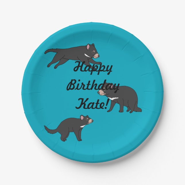 Tasmanian Devil  Paper Plates (Front)