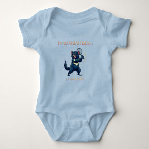 Tasmanian Devil Tennis Player Design - Power Rally Baby Bodysuit
