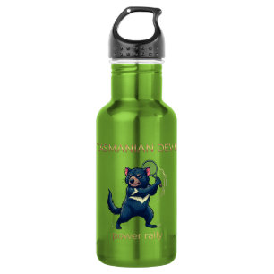 Tasmanian Devil Tennis Player Design - Power Rally Stainless Steel Water Bottle