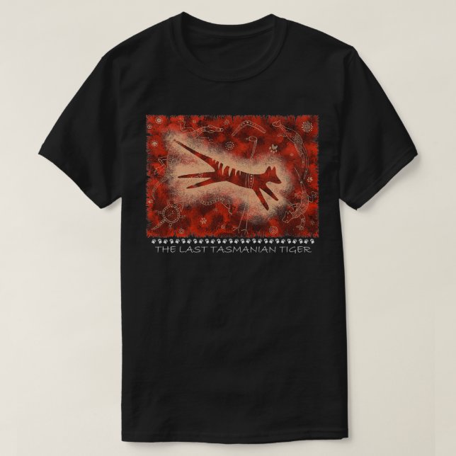 Tasmanian Tiger Cave Art Shirt (Design Front)