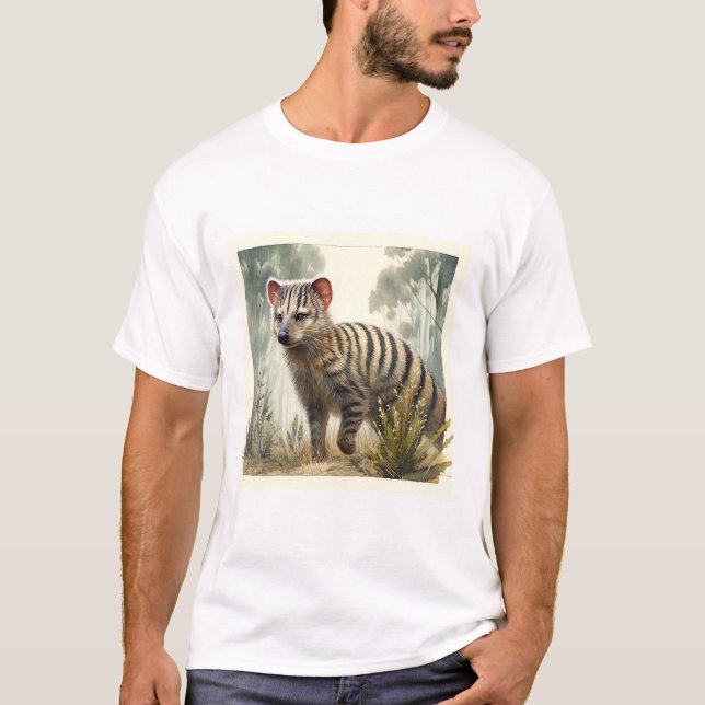 Tasmanian Tiger in Watercolor REF25 - Watercolor T-Shirt (Front)