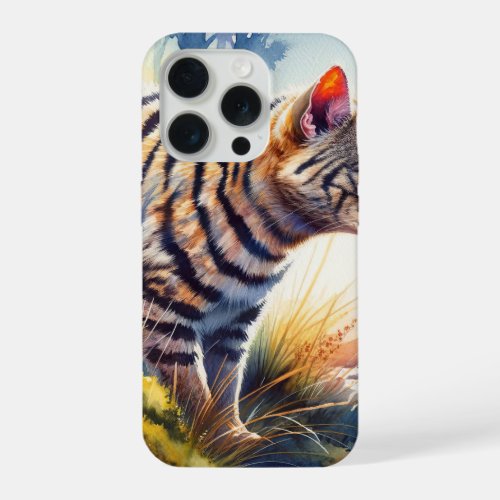 Tasmanian Tiger in Watercolor REF44 _ Watercolor iPhone 15 Pro Case