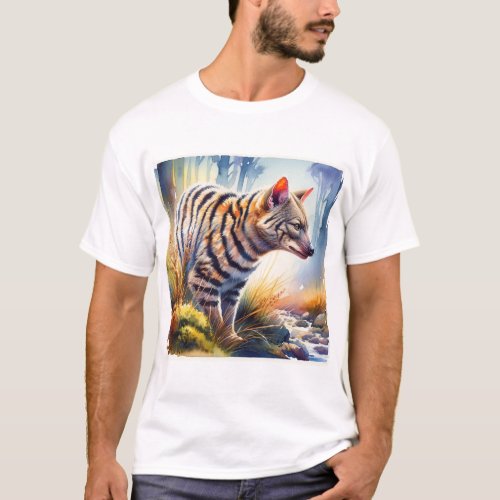 Tasmanian Tiger in Watercolor REF44 _ Watercolor T_Shirt