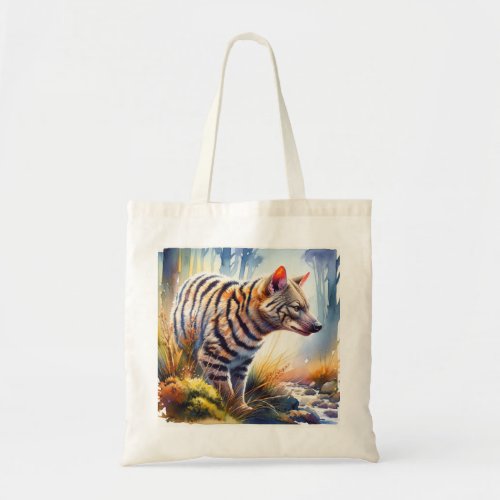 Tasmanian Tiger in Watercolor REF44 _ Watercolor Tote Bag