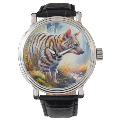 Tasmanian Tiger in Watercolor REF44 _ Watercolor Watch
