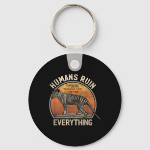 Tasmanian Tiger Thylacine Australian Extinct Anima Keychain