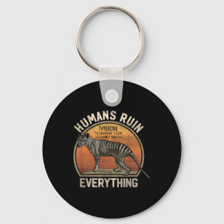 Tasmanian Tiger Thylacine Australian Extinct Anima Keychain