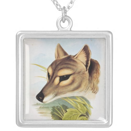 Tasmanian Wolf or Tiger Silver Plated Necklace