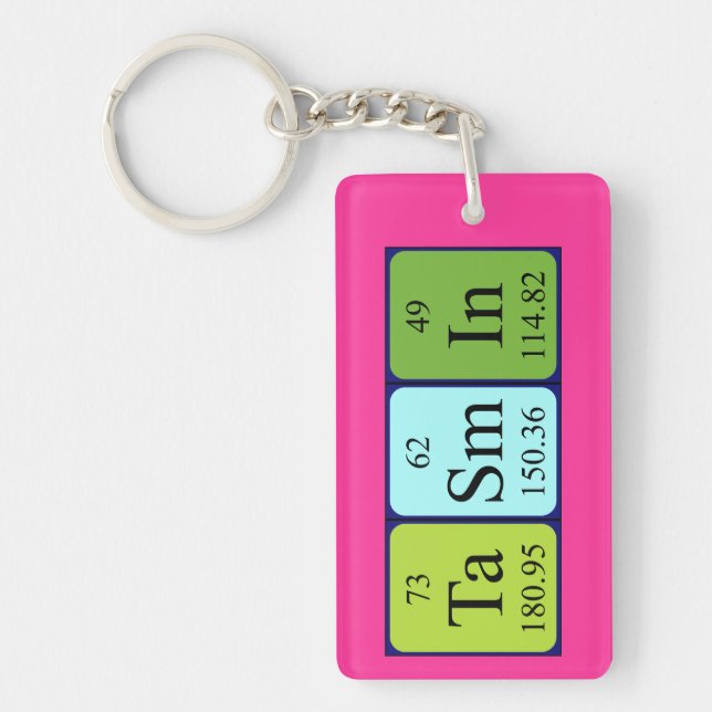Tasmin periodic table name keyring (Front)