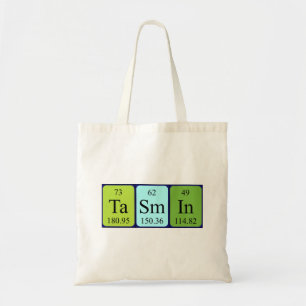 Tasmin periodic table name tote bag