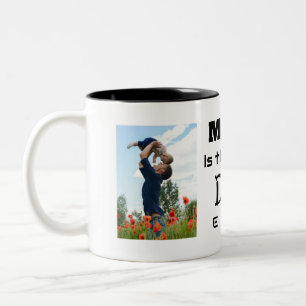 Tasse 2 Couleurs Best Dad ever photo customizable Two-Tone Coffee Mug