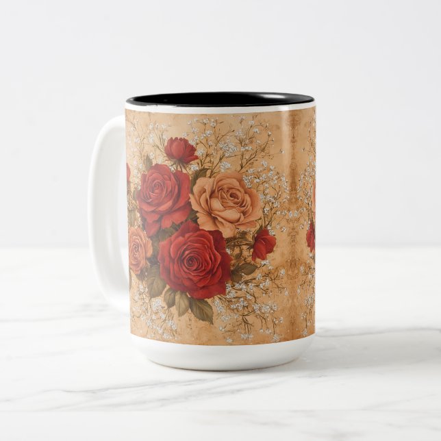 Tasse 2 Couleurs Personalized Valentine Coffee Mug (Front Left)