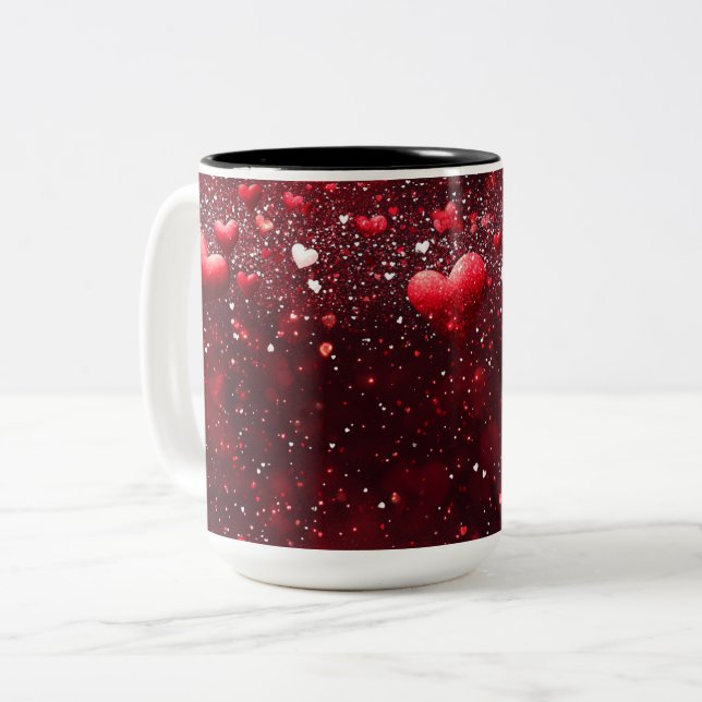 Tasse 2 Couleurs Personalized Valentine Coffee Mug (Front Left)