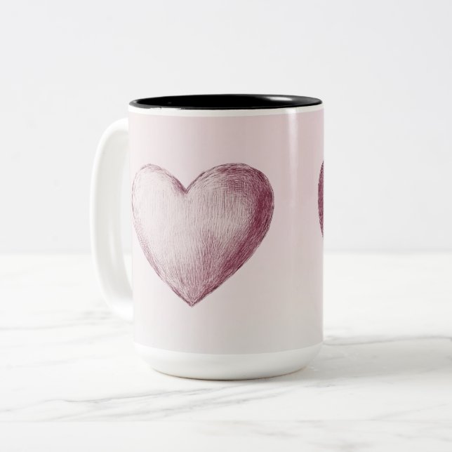 Tasse 2 Couleurs Personalized Valentine Coffee Mug (Front Left)