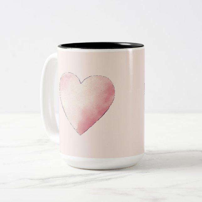 Tasse 2 Couleurs Personalized Valentine Coffee Mug (Front Left)