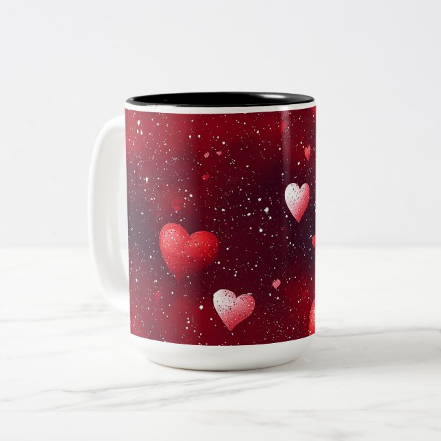 Tasse 2 Couleurs Personalized Valentine Coffee Mug (Front Left)