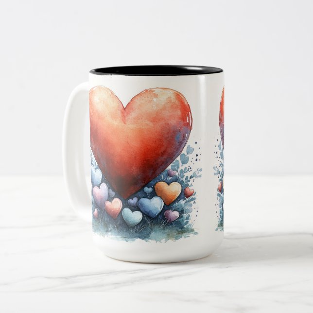 Tasse 2 Couleurs Personalized Valentine Coffee Mug (Front Left)