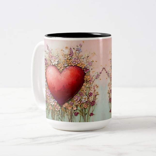 Tasse 2 Couleurs Personalized Valentine Coffee Mug (Front Left)