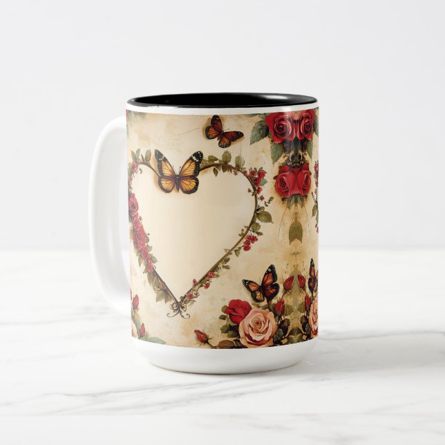 Tasse 2 Couleurs Personalized Valentine Coffee Mug (Front Left)