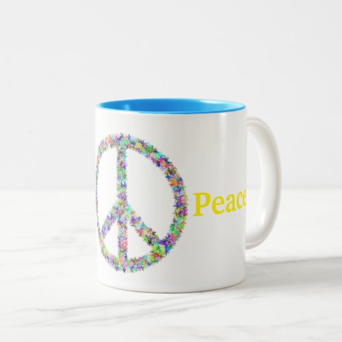 Tasse Ukraine Peace No War Two_Tone Coffee Mug