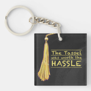 Tassel Hassle Gold Keychain