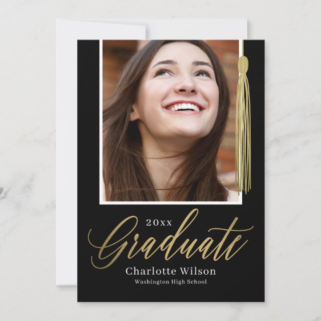 Tassel Pride Graduation Announcement Invitation (Front)