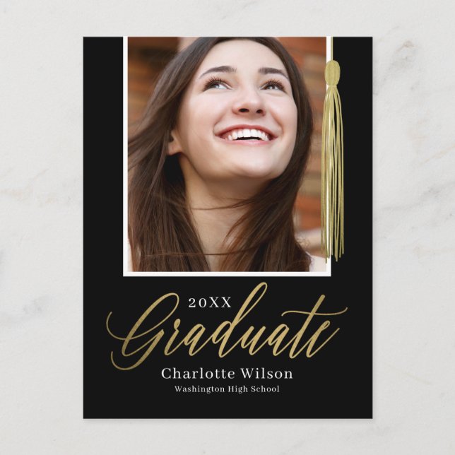 Tassel Pride Graduation Announcement Postcard (Front)