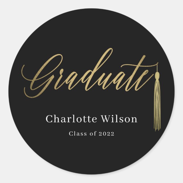 Tassel Pride Graduation Stickers or Envelope Seals (Front)