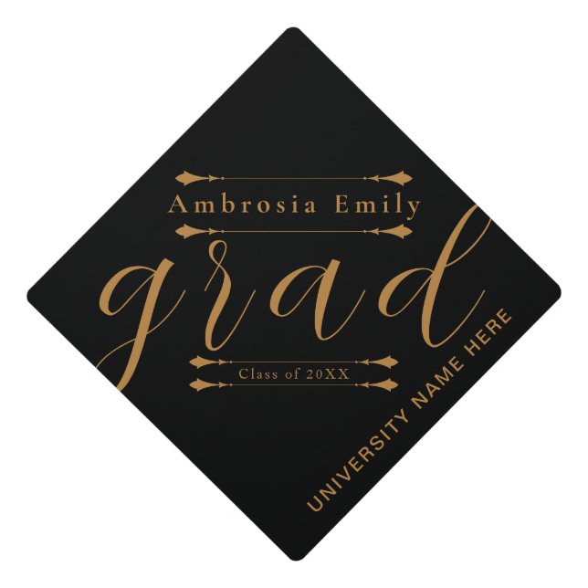 Tassel Topper Design – Stylish Grad Cap Accent (Front)