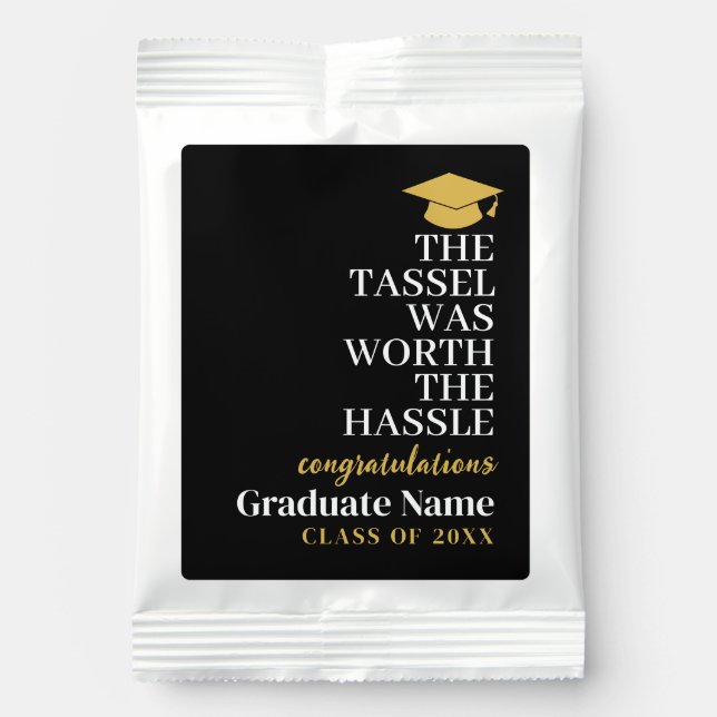 Tassel Was Worth the Hassle - Modern Graduation Lemonade Drink Mix (Front)
