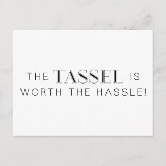 TASSEL WORTH HASSLE GRAD GRADUATION EXPRESSIONS CO ANNOUNCEMENT POSTCARD