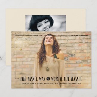 Tassel worth the Hassle Graduation Invitation