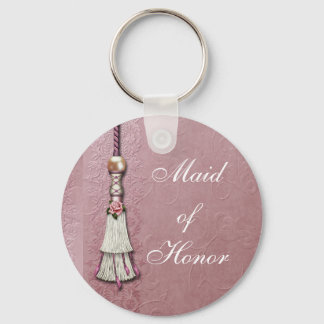 Tasseled Rose Dreams Keychain