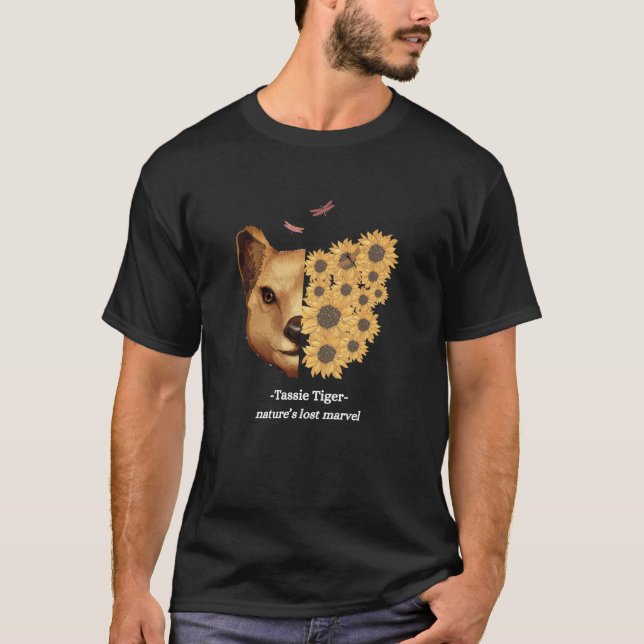 Tassie Tiger Thylacine Tasmanian Wolf T-Shirt (Front)