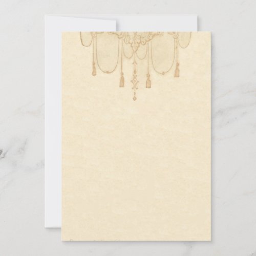 Tassles in Gold Stationery Note Card