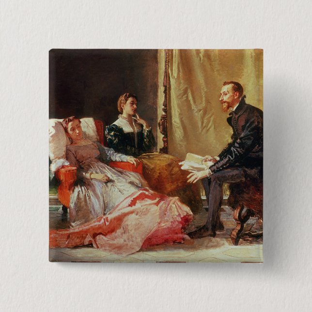 Tasso and Elenora D'Este Pinback Button (Front)
