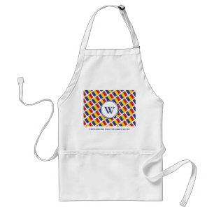 TASTE AND SEE Custom Monogram ROMANIA Flag Adult Apron