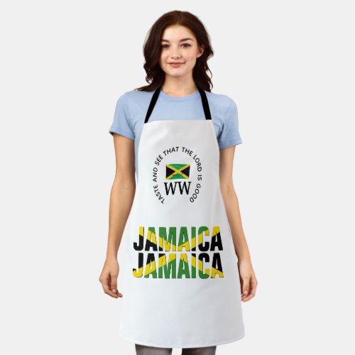 Taste And See JAMAICA FLAG Monogram Apron