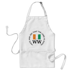 TASTE AND SEE Monogrammed Ivory Coast flag Adult Apron
