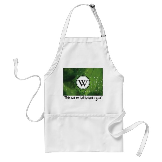 Taste And See Personalized MONOGRAM Psalm 34:8 Adult Apron (Front)