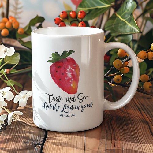 Taste and See That the Lord is Good Vintage Berry Coffee Mug