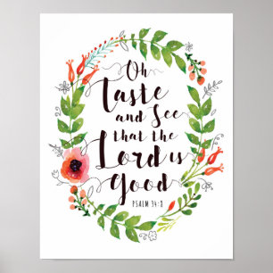 Taste and See The Lord is Good Art Print