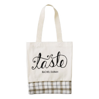 taste calligraphy tote bag